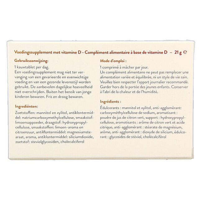 Vitamine D 1000IU 84 Kauwtabletten