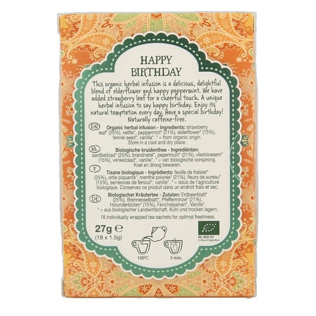 Happy birthday bio 18 Zakjes