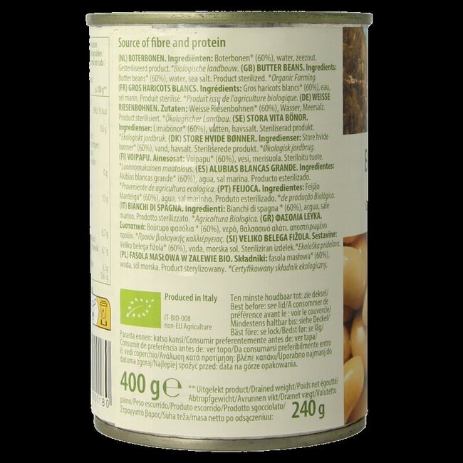 Boterbonen Limabonen bio 400 Gram