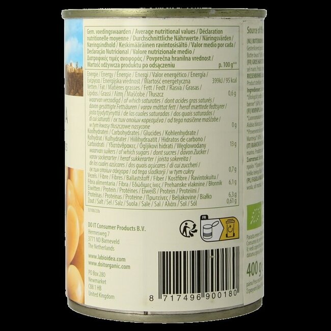 Boterbonen Limabonen bio 400 Gram