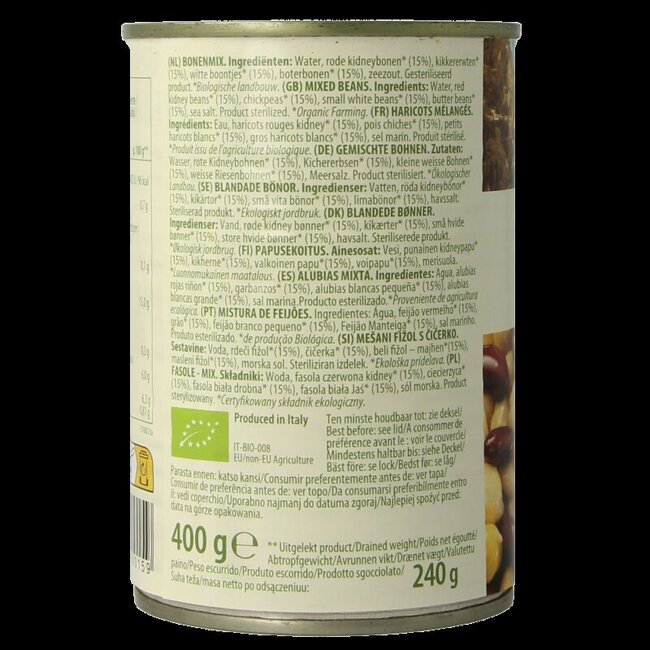 Mélange de haricots bio 400 g