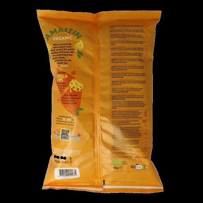 Corn chips nacho bio 150 Gram