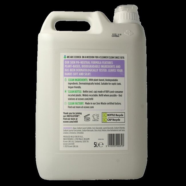 Handzeep lavendel & aloe vera 5 Liter