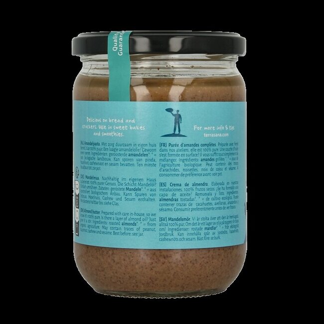 Amandelpasta zonder zout bio 500 Gram