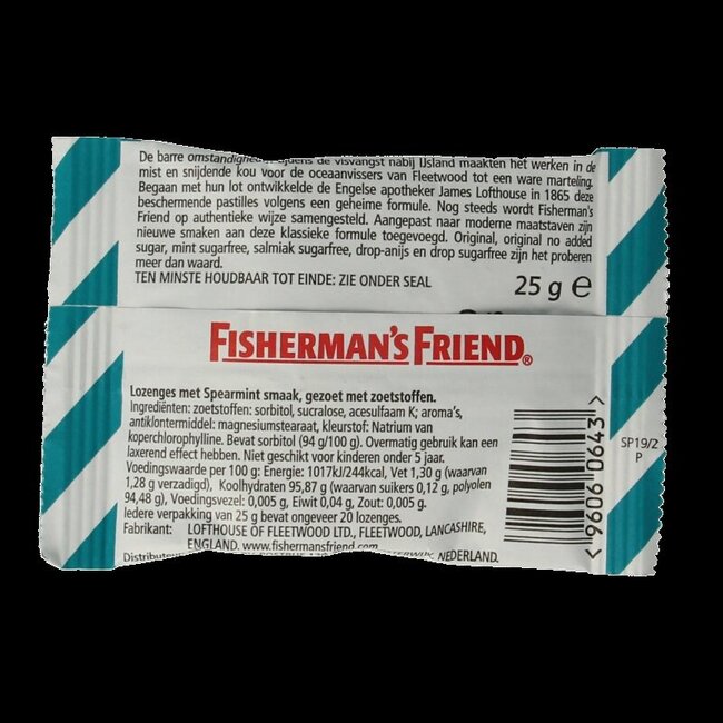 Spearmint suikervrij 25 Gram