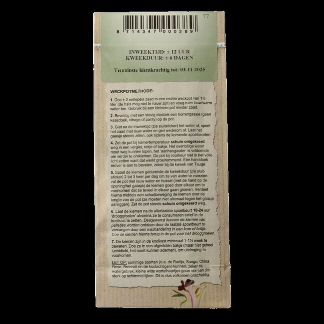 Graines de brocoli bio 115 g