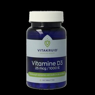 Vitakruid Vitamine D3 25 mcg / 1000 IE 120 Tabletten