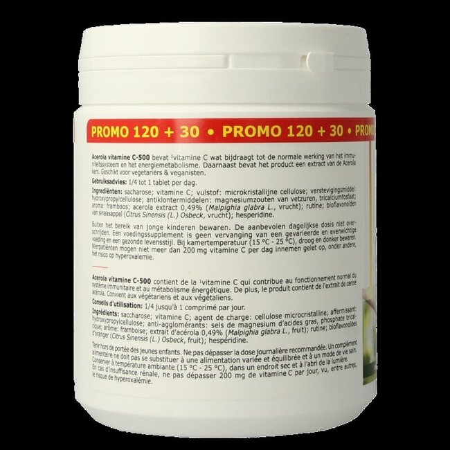 Acerola vitamine C 500 kauwtablet 150 Tabletten
