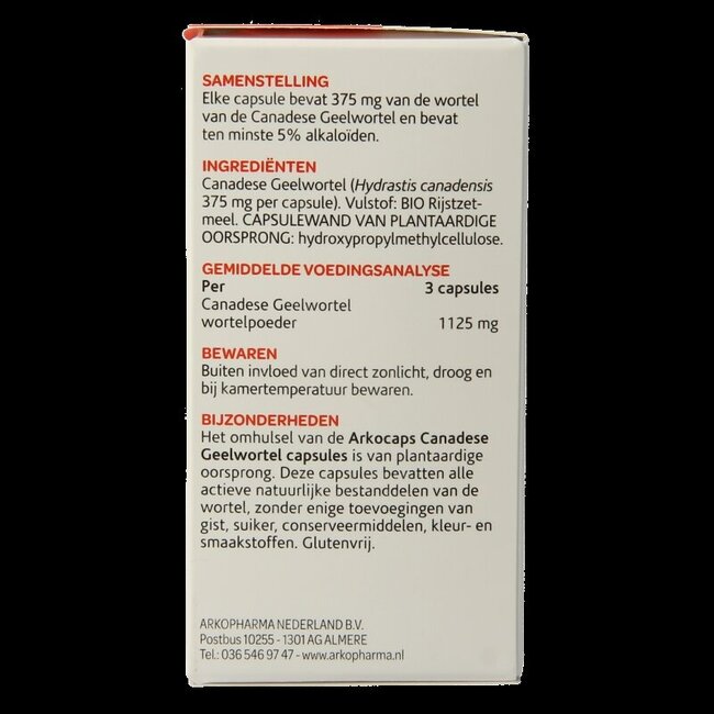 Canadese geelwortel 45 Capsules