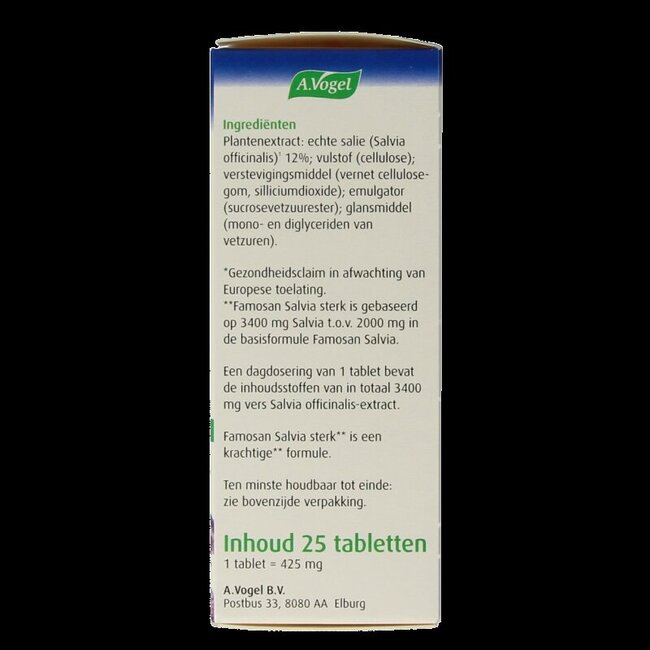 Famosan salvia overgang sterk 25 Tabletten