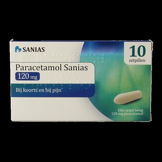 Sanias Paracétamol 120mg 10 Suppositoires