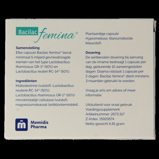 Bacilac femina 30 Capsules