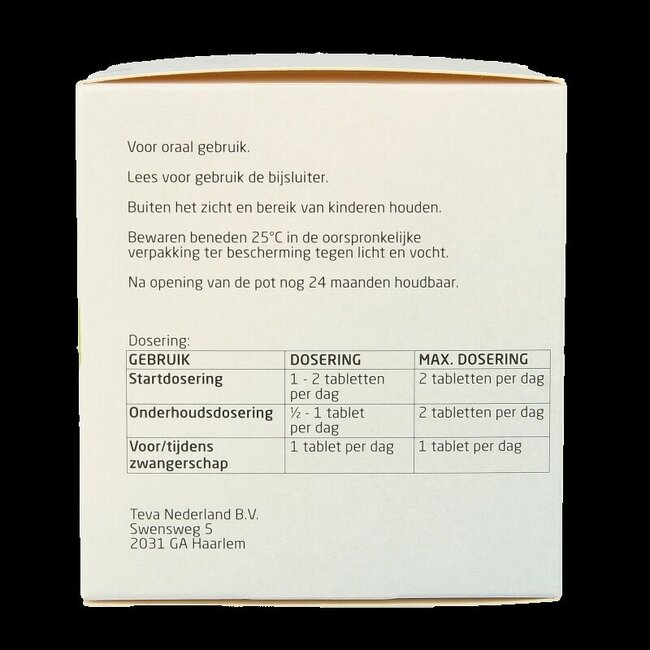 Foliumzuur 0.5 250 Tabletten