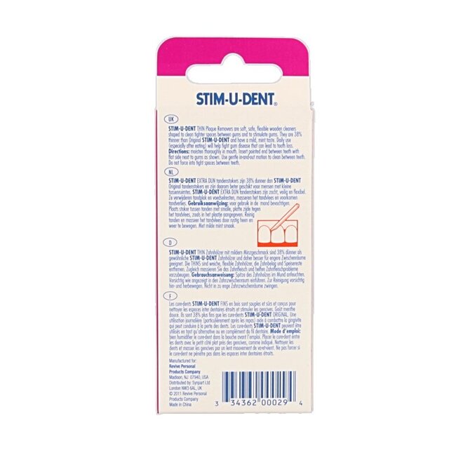 Cure-dents fins 4 x 40 pièces 160 unités