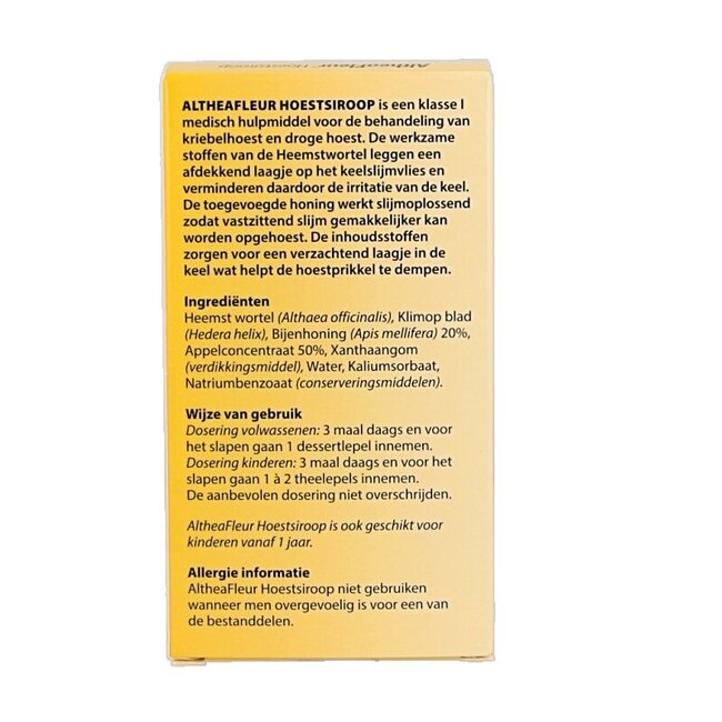 Altheafleur hoestsiroop 200 Milliliter