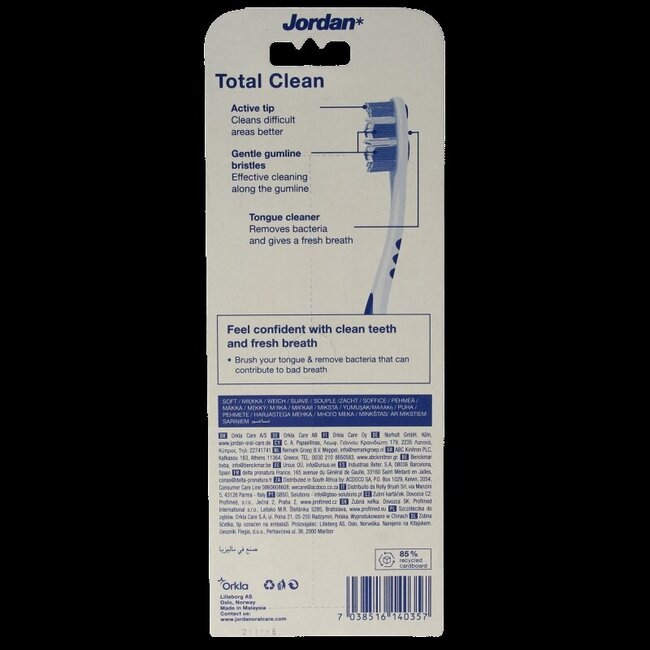 Tandenborstel totalclean soft 4 Stuks