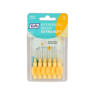 TePe Interdentale rager extra soft licht geel maat 4 6 Stuks
