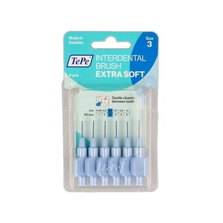 TePe Interdentale rager extra soft licht blauw maat 3 6 Stuks