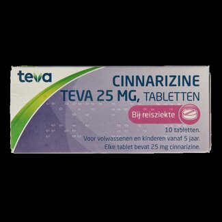 Teva Cinnarizine 25mg 10 Tabletten
