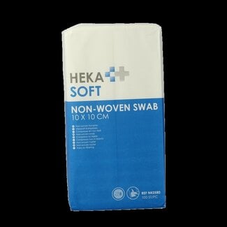 Heka Soft Compresse non-tissée 10 x 10 cm non stérile 8 plis 100 pièces