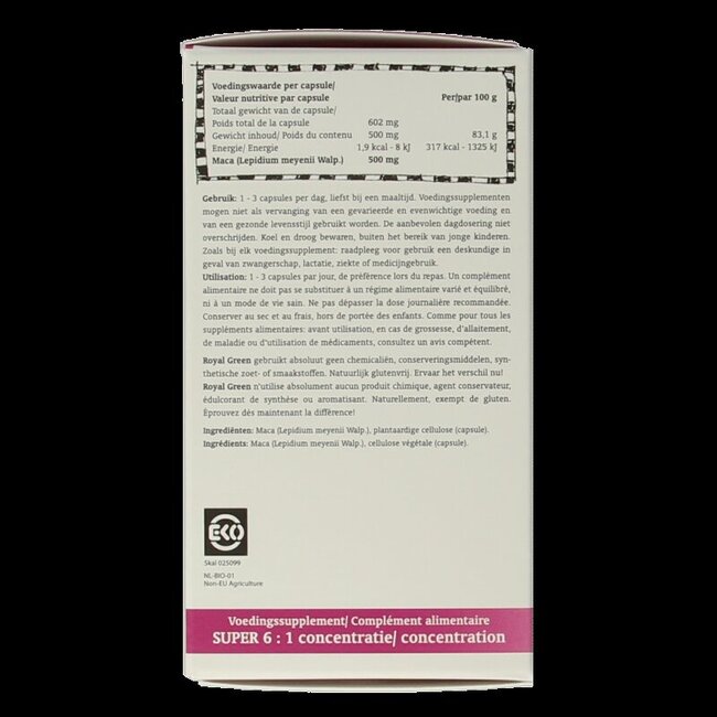 Maca bio 60 Vegetarische capsules