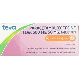Teva Paracétamol caféine 500/50 20 comprimés