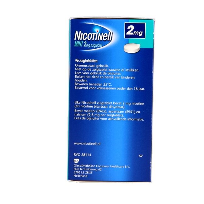 Nicotinell Menthe 2 mg 96 comprimés à sucer
