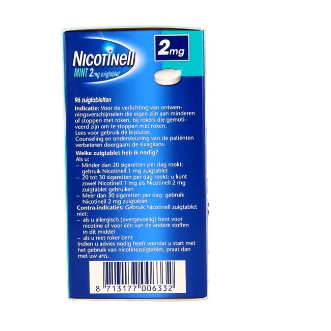 Nicotinell Menthe 2 mg 96 comprimés à sucer