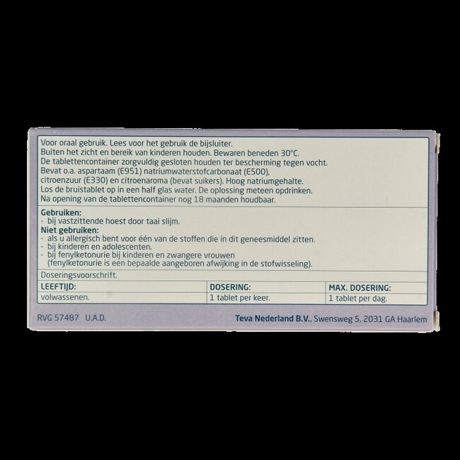 Acétylcystéine 600 mg 30 comprimés effervescents