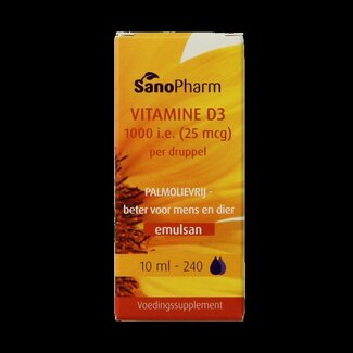 SanoPharm Vitamine D3 1000 UI Emulsan 10 Millilitres