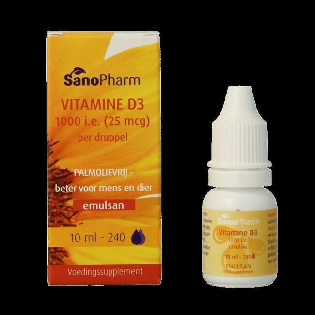 Vitamine D3 1000 UI Emulsan 10 Millilitres