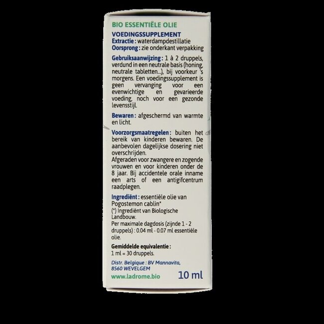 Huile essentielle de Patchouli bio 10 ml