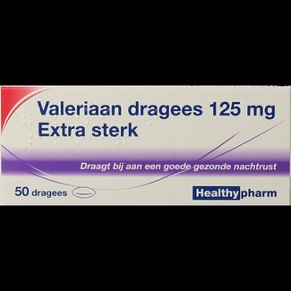 Healthypharm Valeriaan extra sterk 125mg 50 Dragees