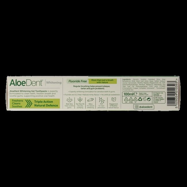 Aloe dent aloe vera tandpasta whitening 100 Milliliter