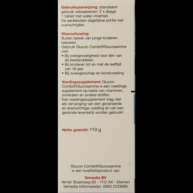 Glucosamine & chondroitine MSM mangaan 60 Tabletten