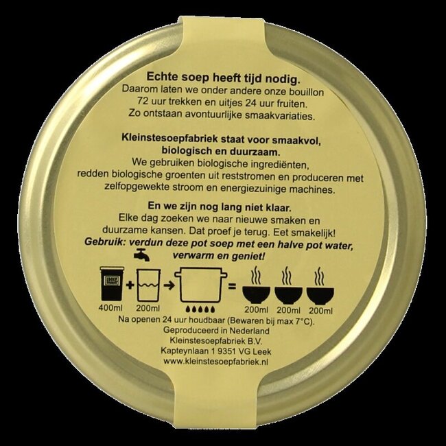 Soupe aux pois (Snert) végétalienne bio 400 ml