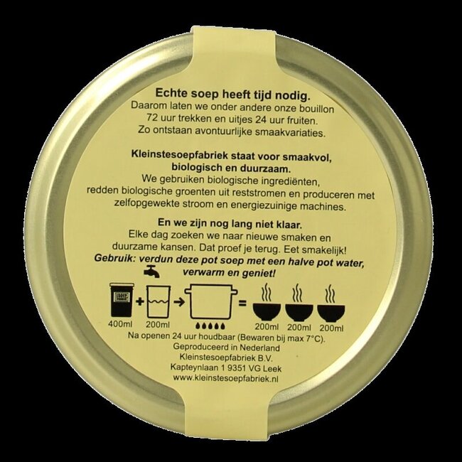 Soupe à l'oignon française végétarienne bio 400 ml