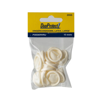 Duoprotect Doigtier en latex taille L 12 pièces