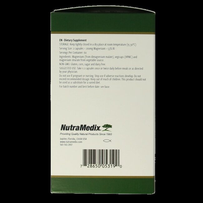 Magnesium malaat 120 Vegetarische capsules