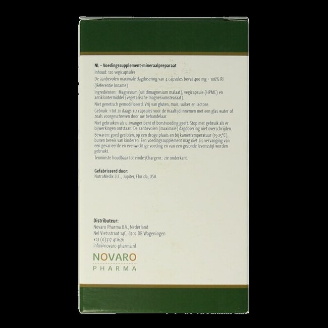 Magnesium malaat 120 Vegetarische capsules
