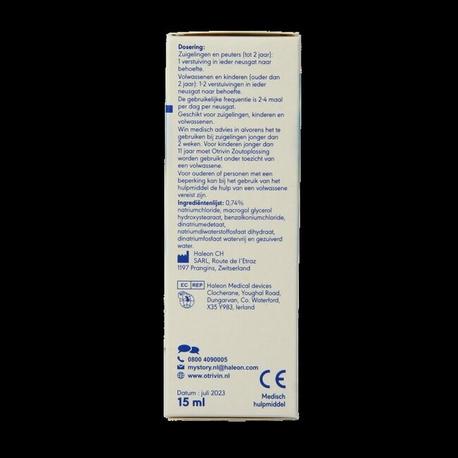 Spray nasal solution saline 15 ml