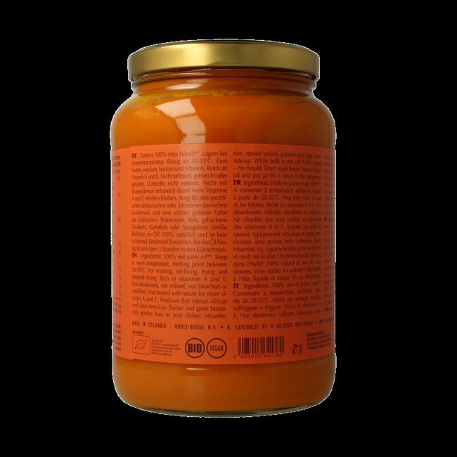 Huile de palme rouge bio 1600 ml