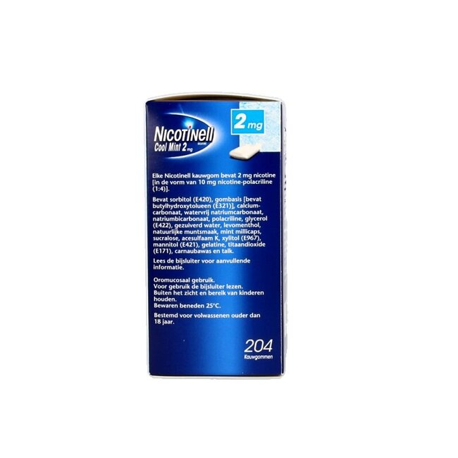 Kauwgom cool mint 2mg 204 Stuks