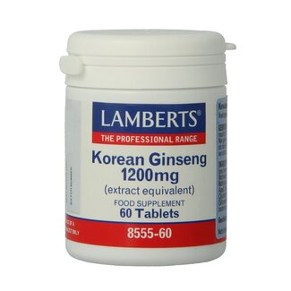 Lamberts Ginseng Koreaans 1200mg 60 Tabletten