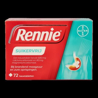 Rennie Suikervrij 72 Tabletten