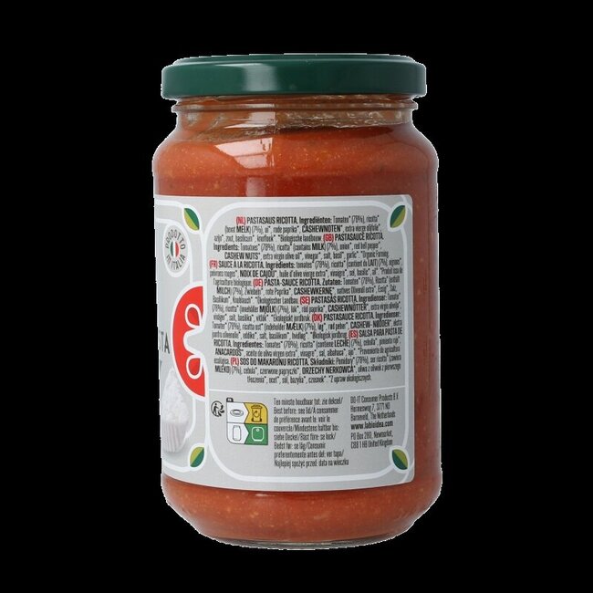 Pastasaus ricotta bio 340 Gram
