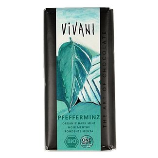 Vivani Chocolade puur met pepermunt bio 100 Gram