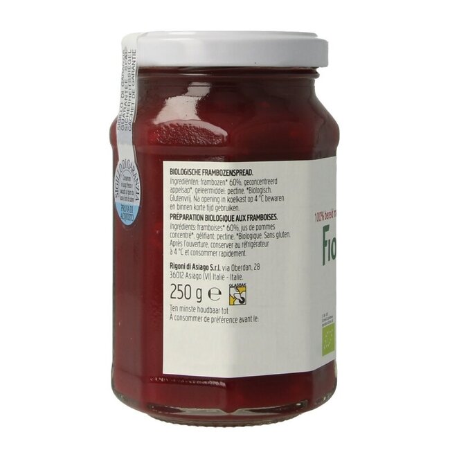 Confiture de framboises bio 250 g