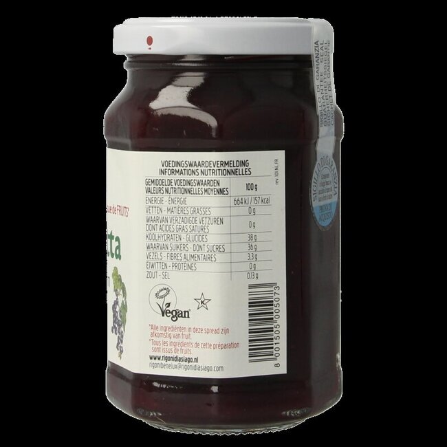 Zwarte bessenjam bio 250 Gram