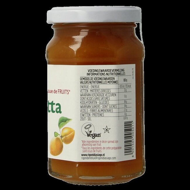 Confiture d'abricots bio 250 g